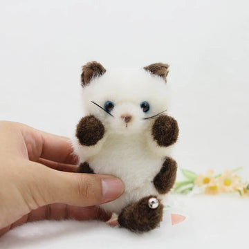 Cat Plush Bag Charm, Stuffed Animal Keychain